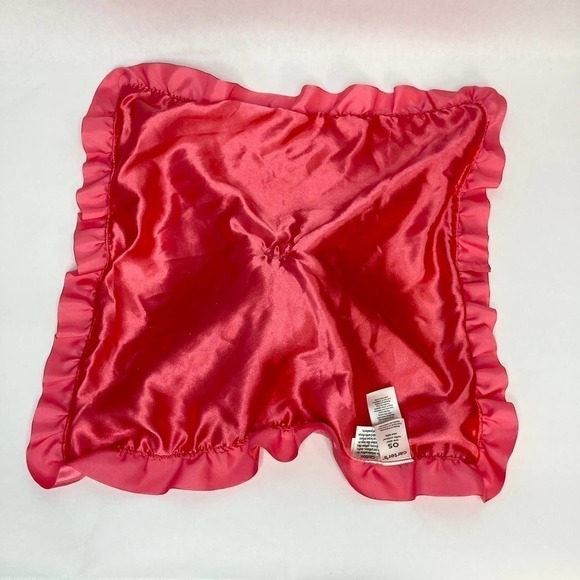 carter's Little Girl Pink Lovey Rattle Security Blanket Ruffle Satin Lined 14" - Picture 12 of 17